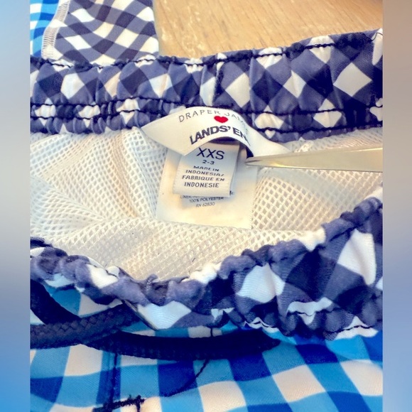 Kids Lands End Draper James Swim top size xs and swim shorts xxs - Picture 3 of 4